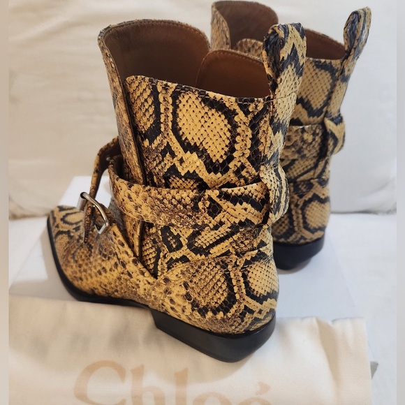 Rylee Python-Embossed Belted Booties EU 38.5 - Picture 2 of 5
